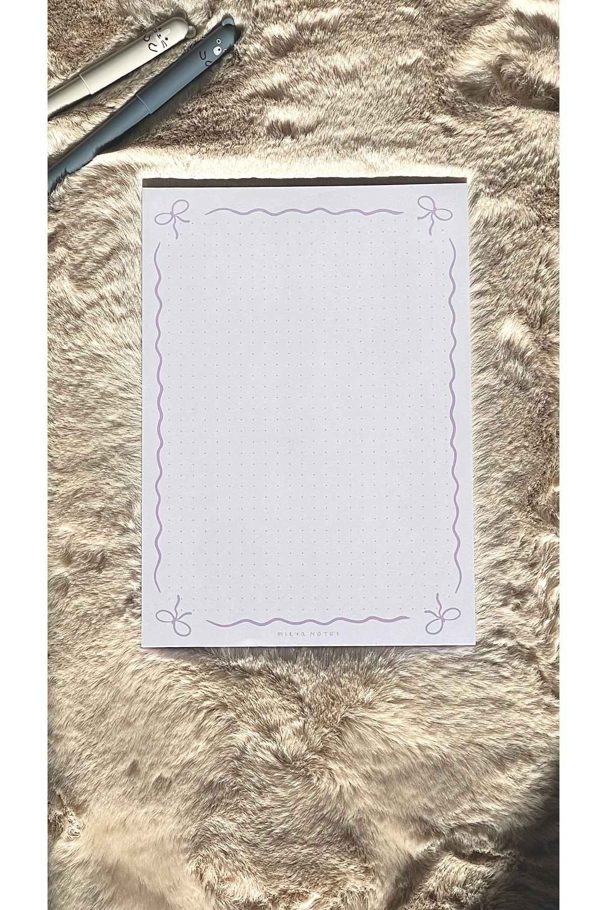 A5 Kurdele Desenli Notepad - Not Defteri - Bloknot (NOKTALI) - Görsel 3