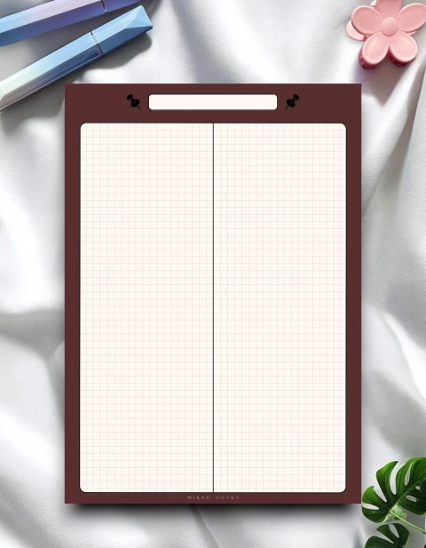 A4 Raptiye Desenli Notepad - Not Defteri - Bloknot (KARELİ)