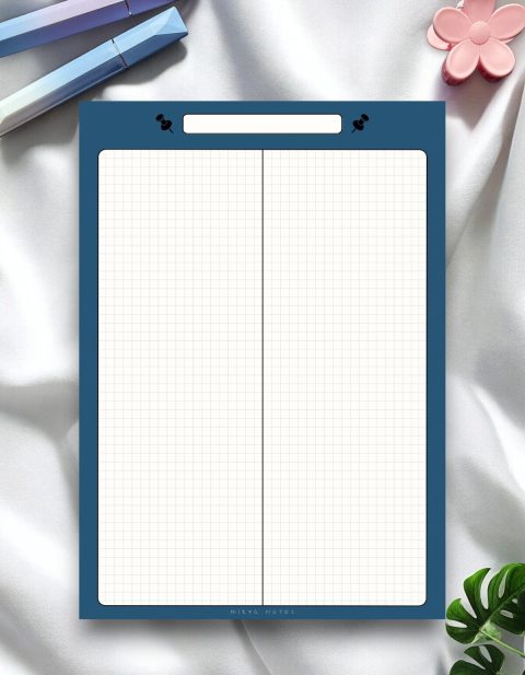 A4 Raptiye Desenli Notepad - Not Defteri - Bloknot (KARELİ)