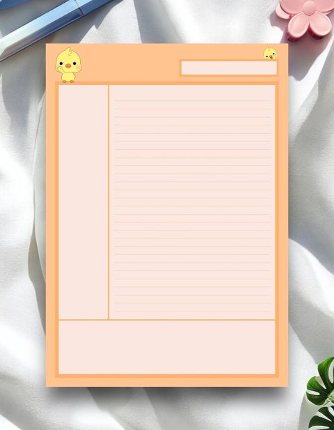 A4 Civciv Desenli Notepad - Not Defteri - Bloknot