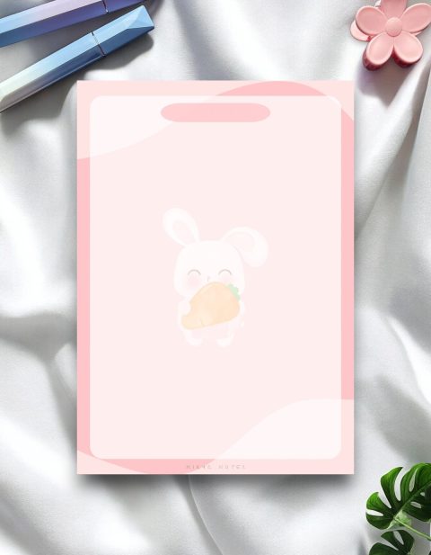 A5 Tavşan Desenli Notepad - Not Defteri - Bloknot